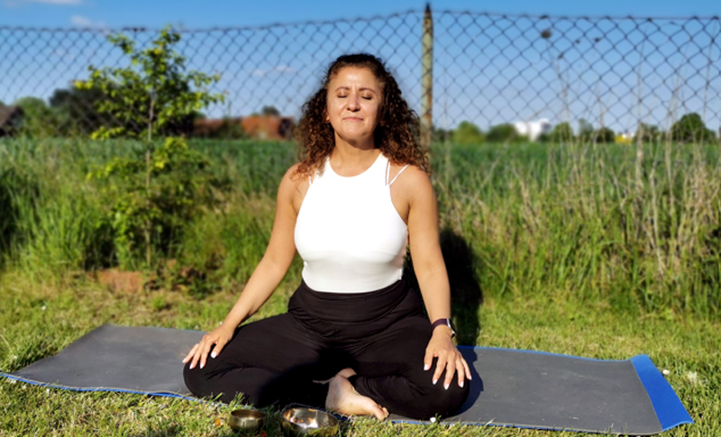 Freiluft-Yoga in Lehrte