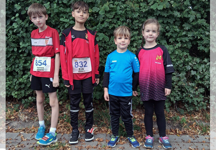 Vier Läufer des MTV Rethmar beim Rübenlauf in Hiddestorf