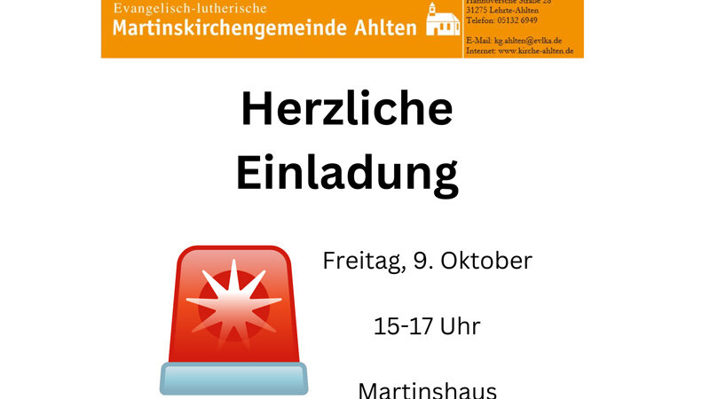 Informationsnachmittag „Sicherheit im Alter“ im Martinshaus Ahlten