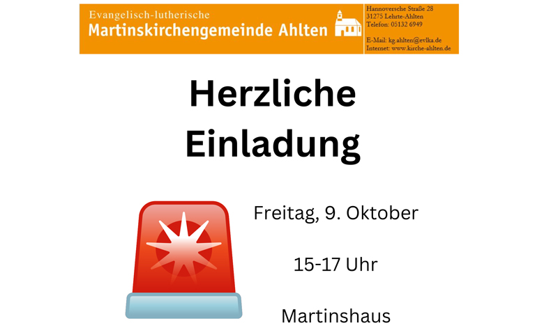 Informationsnachmittag „Sicherheit im Alter“ im Martinshaus Ahlten