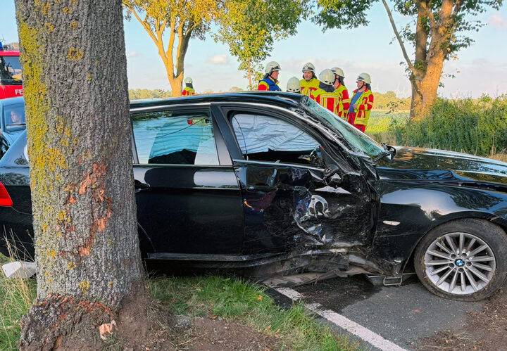 Auto fährt gegen Baum bei Immensen