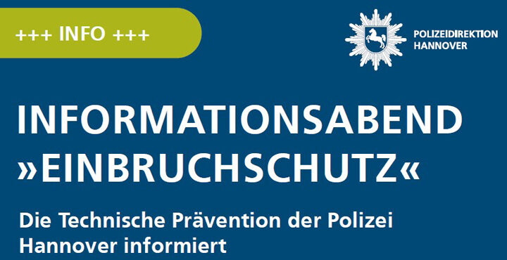 Informationsabend in Lehrte zum Einbruchsschutz