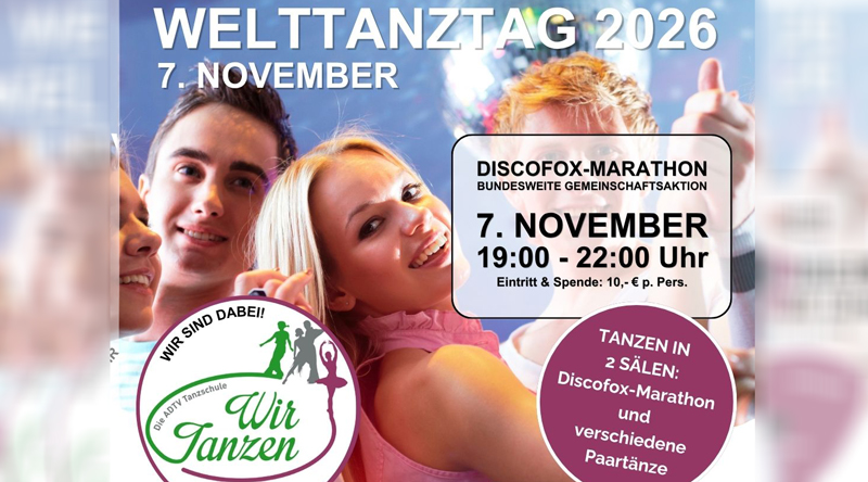 Welttanztag 2026 „Tanzen für den guten Zweck“ – Sehnde ist dabei